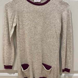Gorgeous two-tone warm girls sweater